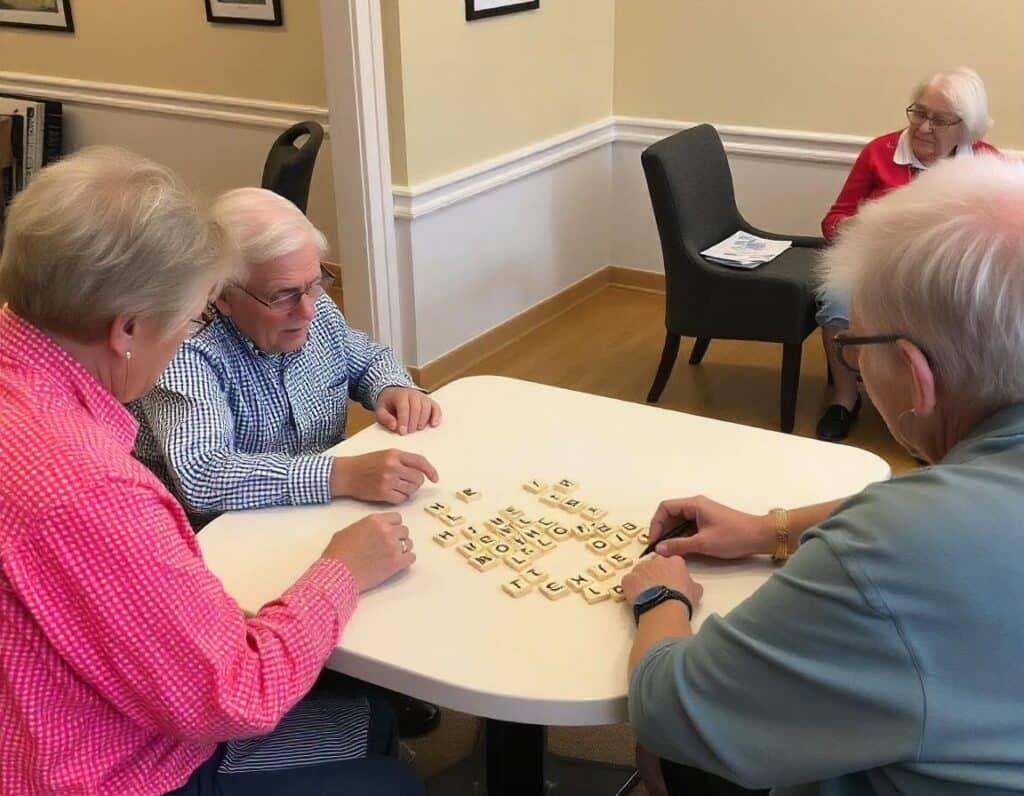 Seniors Playing Upwords